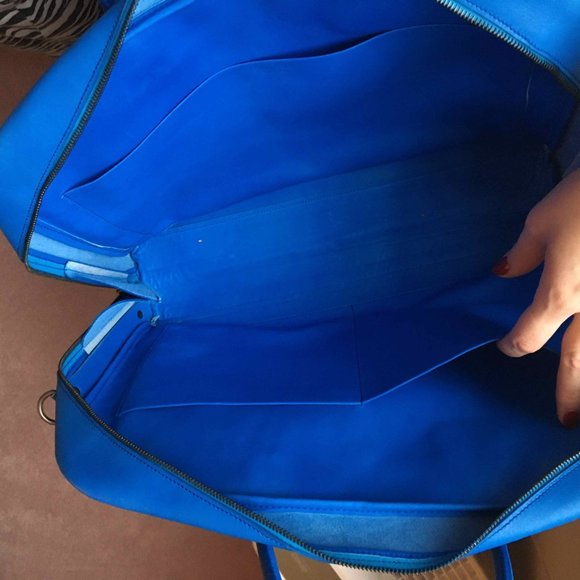 Isaac Reina Bond Satchel in cyan - laptop or weekender! - Picture 10 of 15